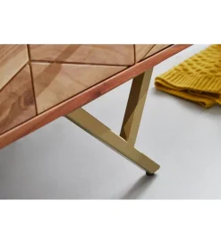 WOHNLING, GERMANY Komoda NIKOZ 90 cm drewno akacja