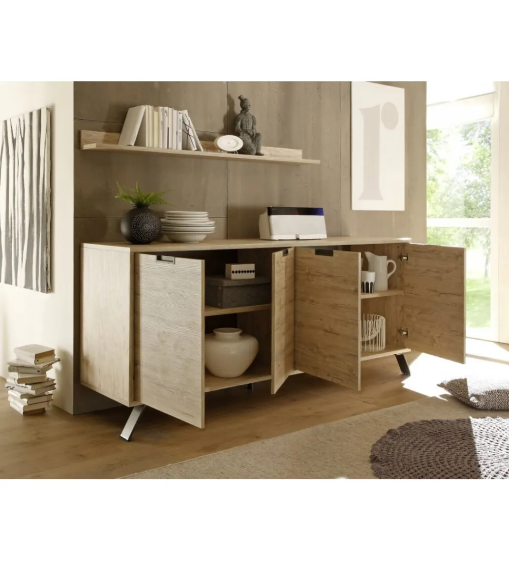 MCA Linia Włoska Komoda PALMA 207 Cm W Kolorze Dębowym