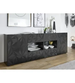 MCA Linia Włoska Komoda PRISMA 240 Cm Antracytowa