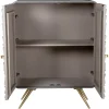 Exclusivas Komoda QUTINESKA 110 cm drewno mango szara