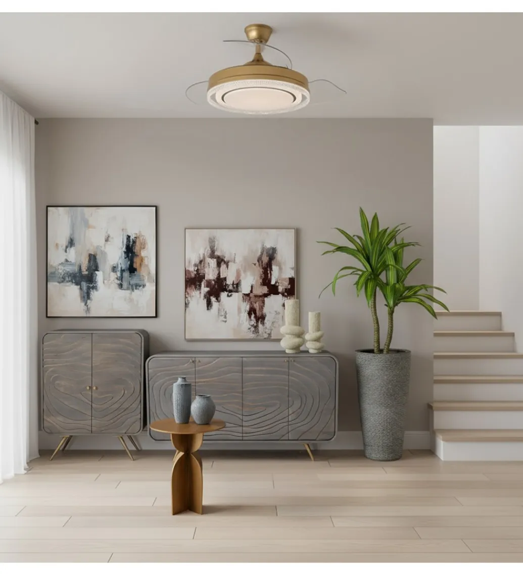 Exclusivas Komoda QUTINESKA 110 cm drewno mango szara