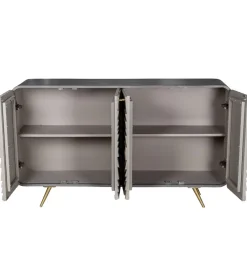Exclusivas Komoda QUTINESKA 149 cm drewno mango szara