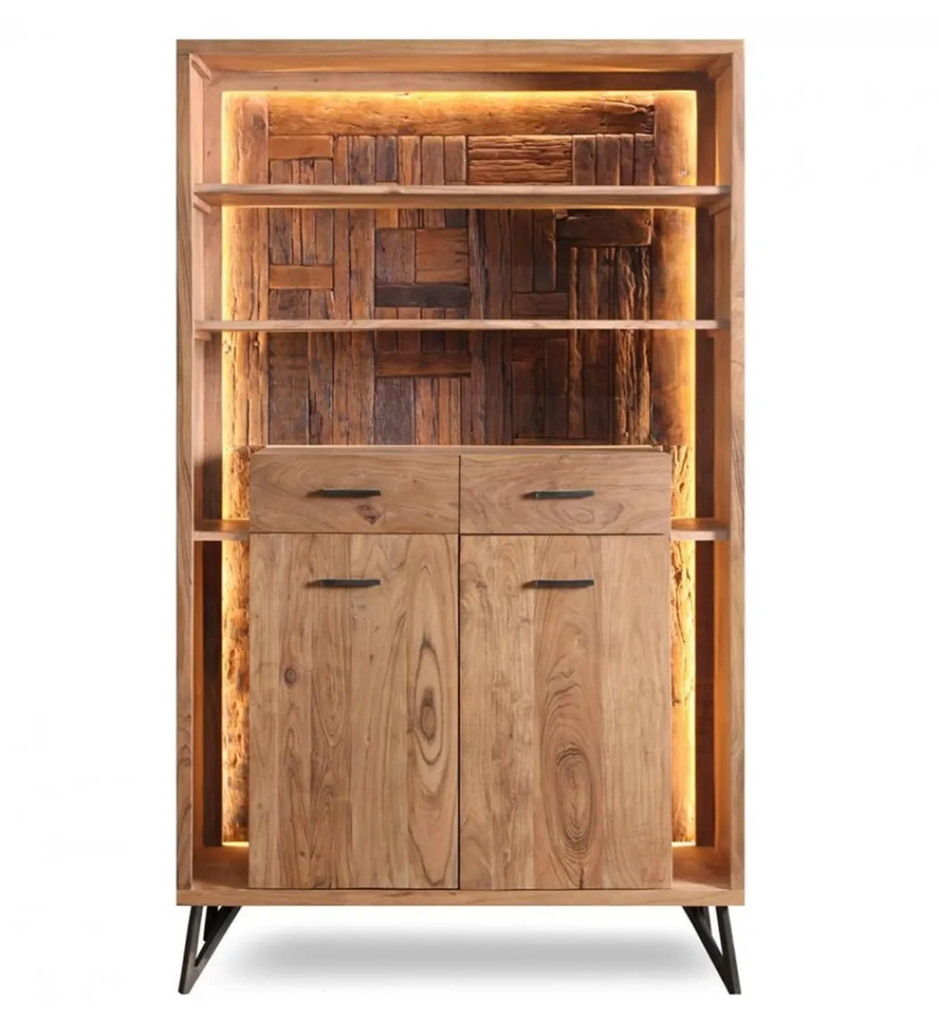 Exclusivas Komoda REGO 195 cm led drewno akacja
