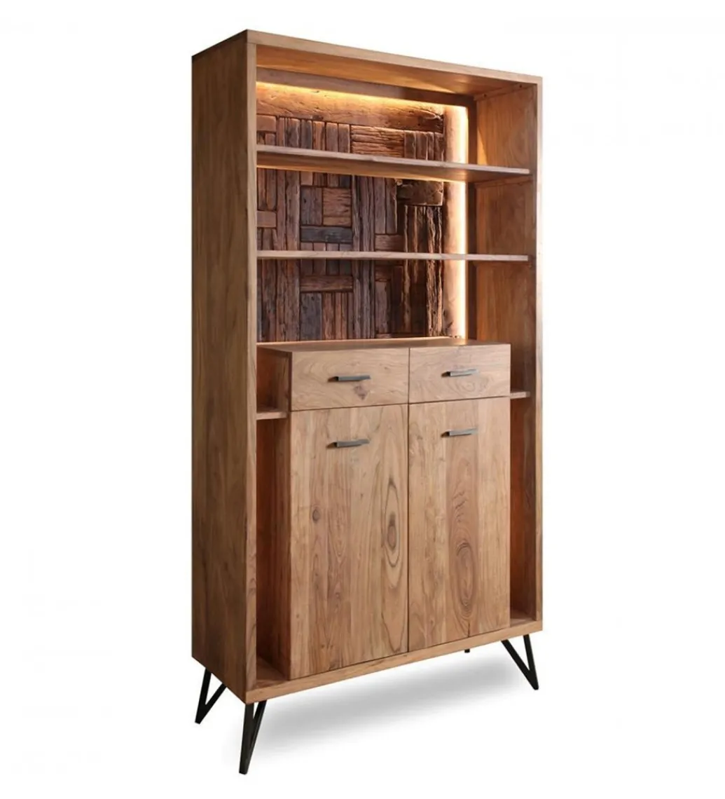 Exclusivas Komoda REGO 195 cm led drewno akacja