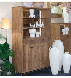 Exclusivas Komoda REGO 195 cm led drewno akacja
