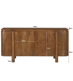 LF-Design Komoda SALANO 170 cm drewno mango naturalna