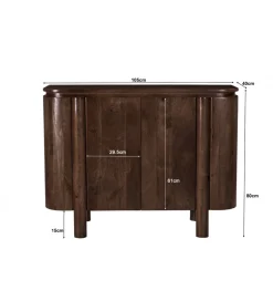LF-Design Komoda SALANO 105 cm drewno mango brązowa
