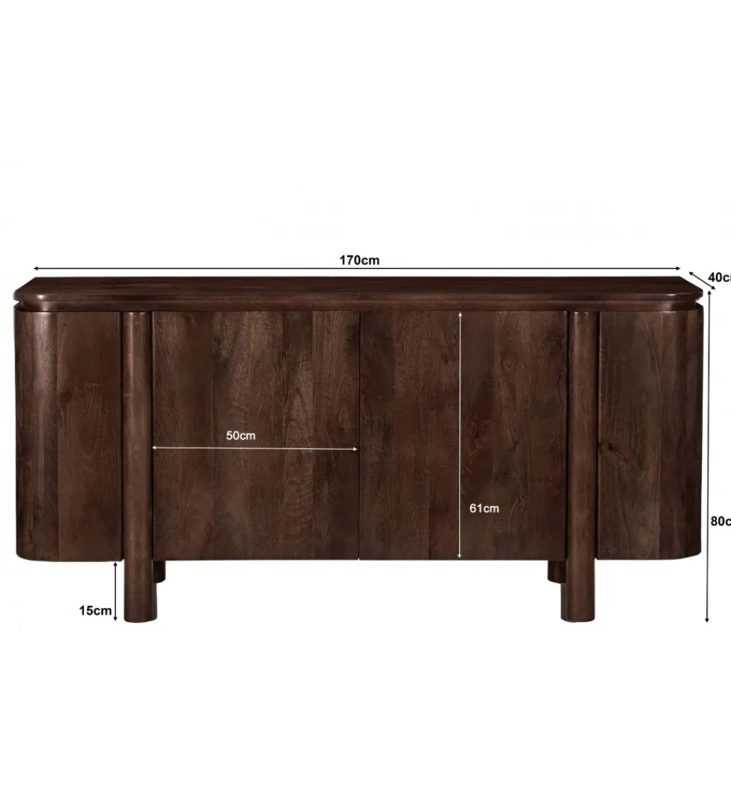 LF-Design Komoda SALANO 170 cm drewno mango brązowa