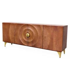 Invicta Interior - przedsprzedaż Komoda SWEET GOLDEN SUNSET 180 cm drewno mango brązowe