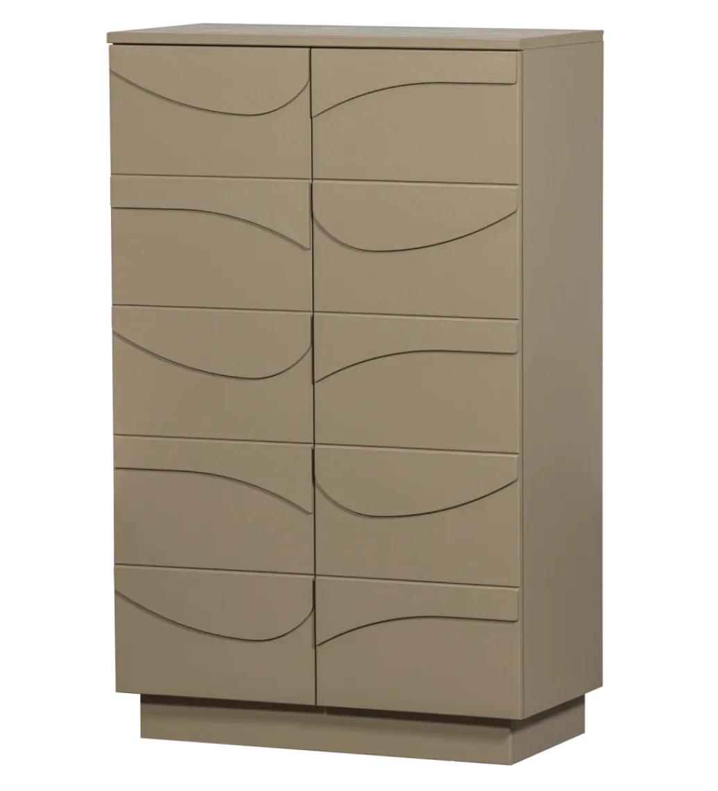 WOOOD Komoda TEO 116 cm drewno sosny mud