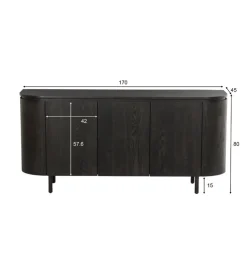 LF-Design Komoda Tobago 170 cm czarny