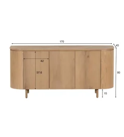 LF-Design Komoda Tobago 170 cm naturalny