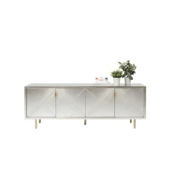 KARE Komoda TRIANGLE 180 cm srebrna