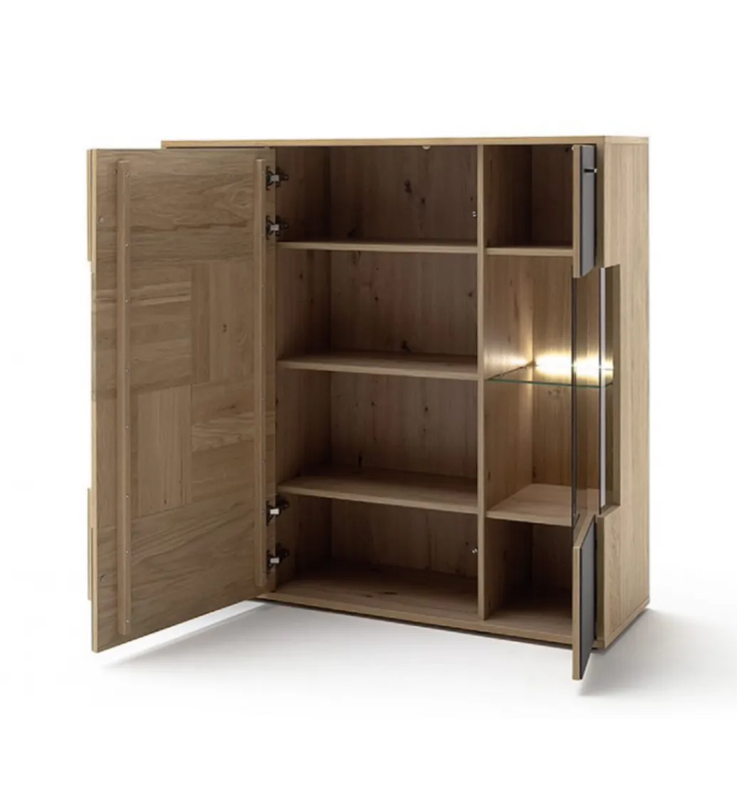 MCA Komoda VALENCIA 124 cm antracytowo naturalna