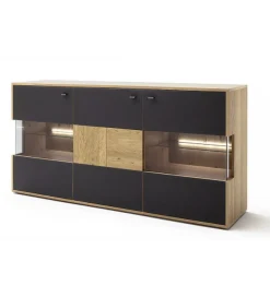 MCA Komoda VALENCIA 184 cm antracytowo naturalna