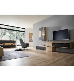 MCA Komoda VALENCIA 184 cm antracytowo naturalna