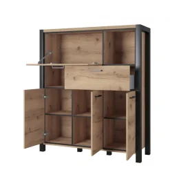 Helvetia Komoda Wysoka AKTIV 112 cm w optyce dąb Taurus