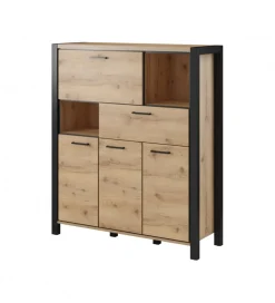 Helvetia Komoda Wysoka AKTIV 112 cm w optyce dąb Taurus
