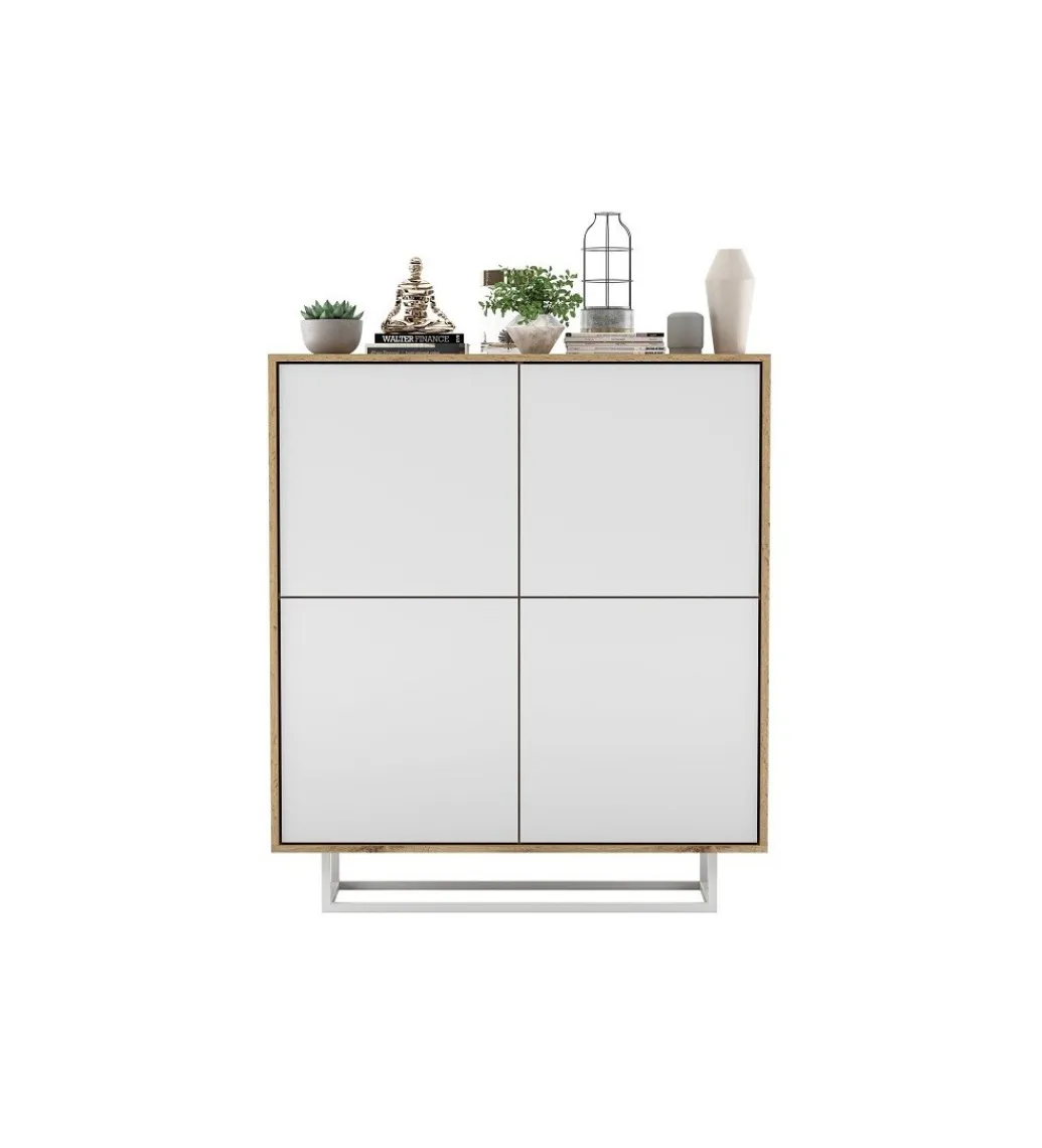 Polski Design ML Komoda wysoka Apollo 113 cm biała