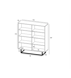 Polski Design ML Komoda wysoka Apollo 113 cm biała