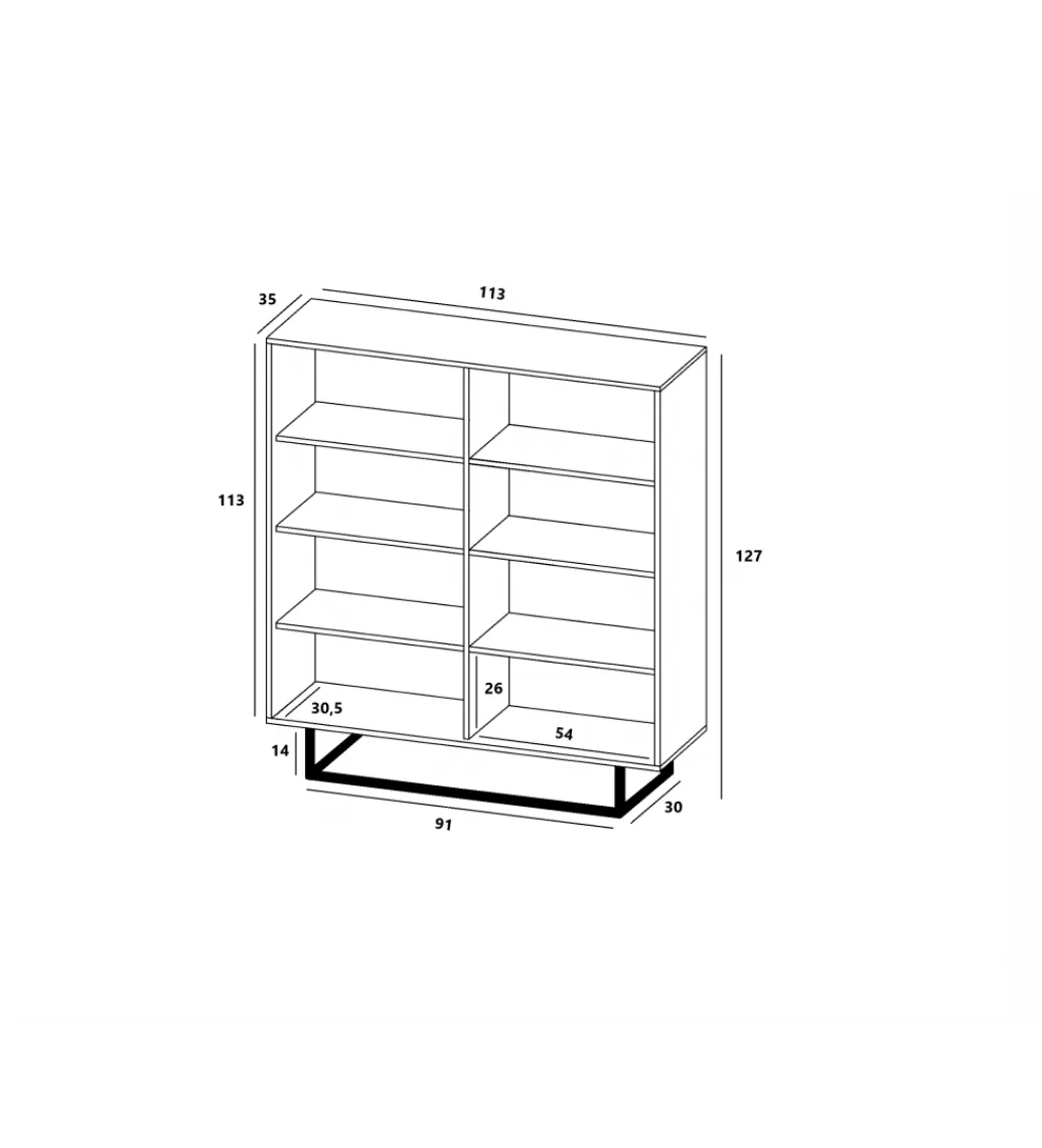 Polski Design ML Komoda wysoka Apollo 113 cm biała