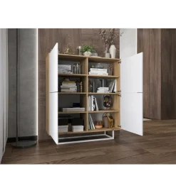 Polski Design ML Komoda wysoka Apollo 113 cm biała