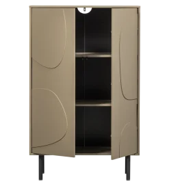 WOOOD Komoda wysoka CADIZ 135 cm drewno sosny piaskowa