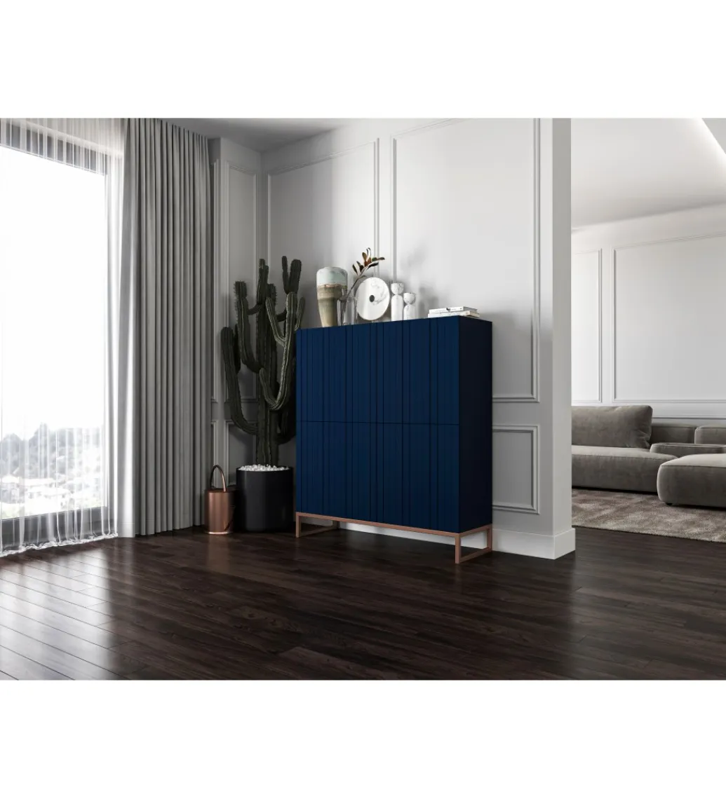 Polski Design ML Komoda wysoka ELPIS 112 cm granatowa