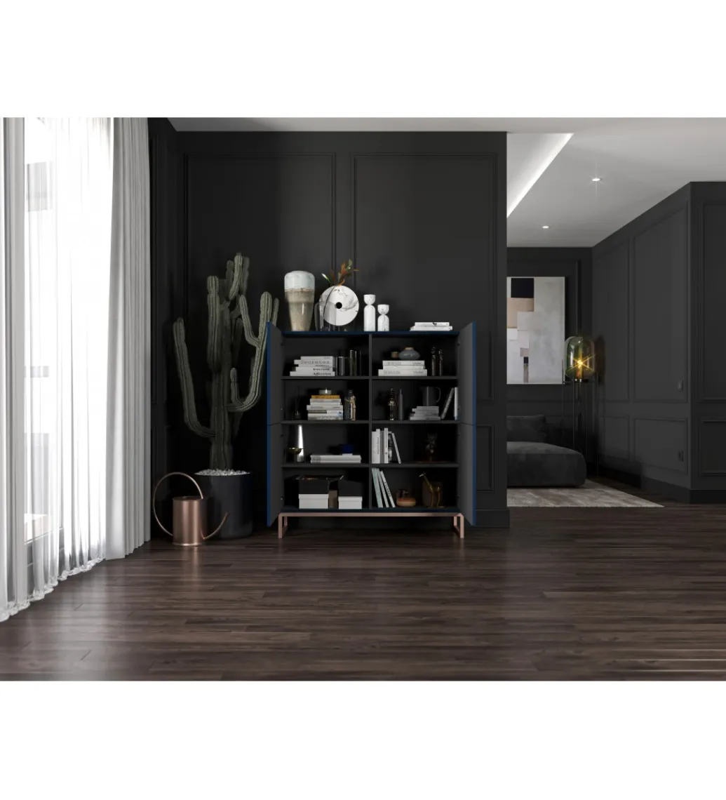 Polski Design ML Komoda wysoka ELPIS 112 cm granatowa