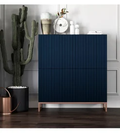 Polski Design ML Komoda wysoka ELPIS 112 cm granatowa