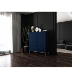 Polski Design ML Komoda wysoka ELPIS 112 cm granatowa