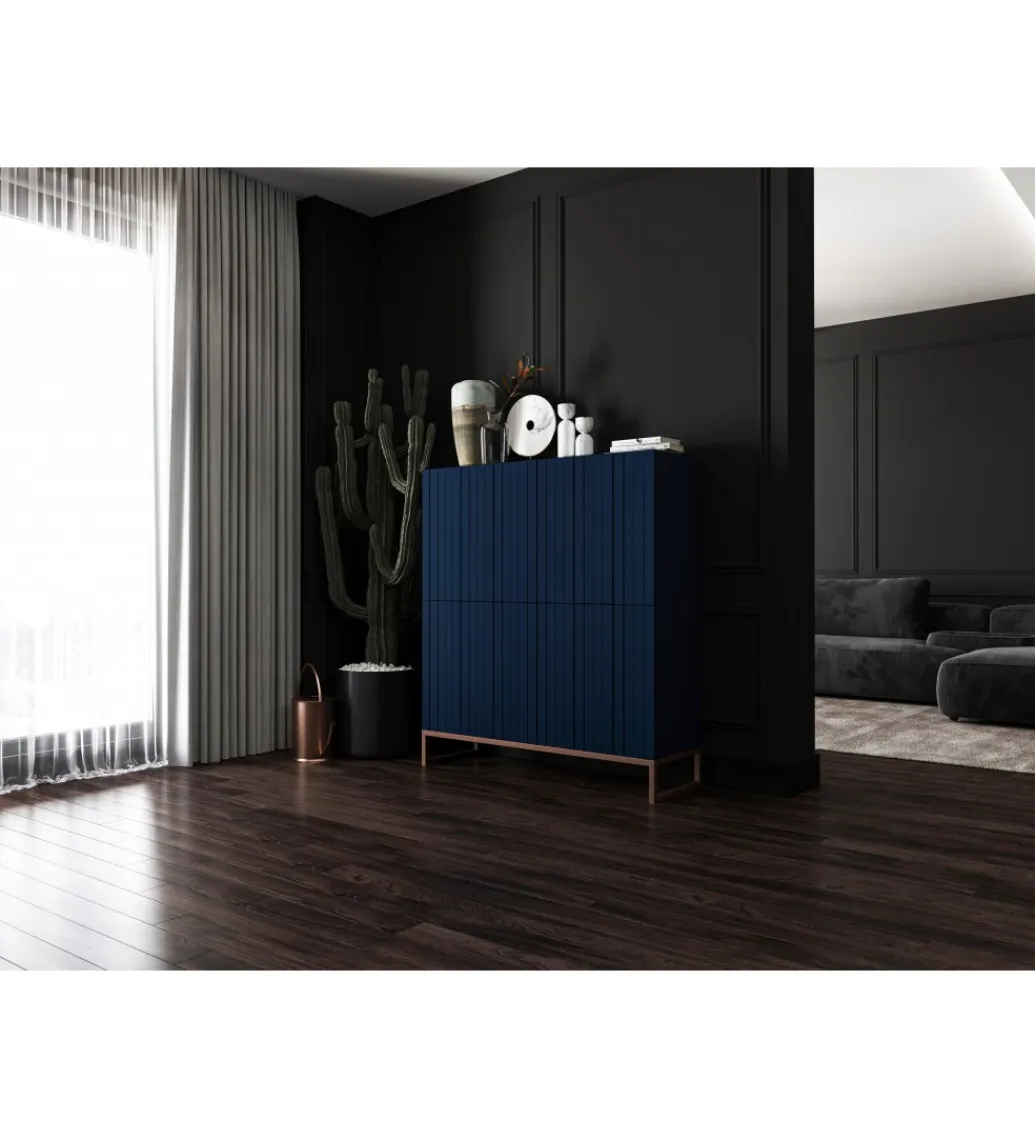 Polski Design ML Komoda wysoka ELPIS 112 cm granatowa