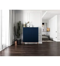 Polski Design ML Komoda wysoka ELPIS 112 cm granatowa