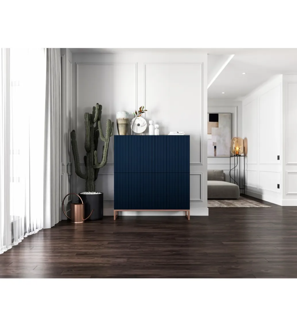 Polski Design ML Komoda wysoka ELPIS 112 cm granatowa