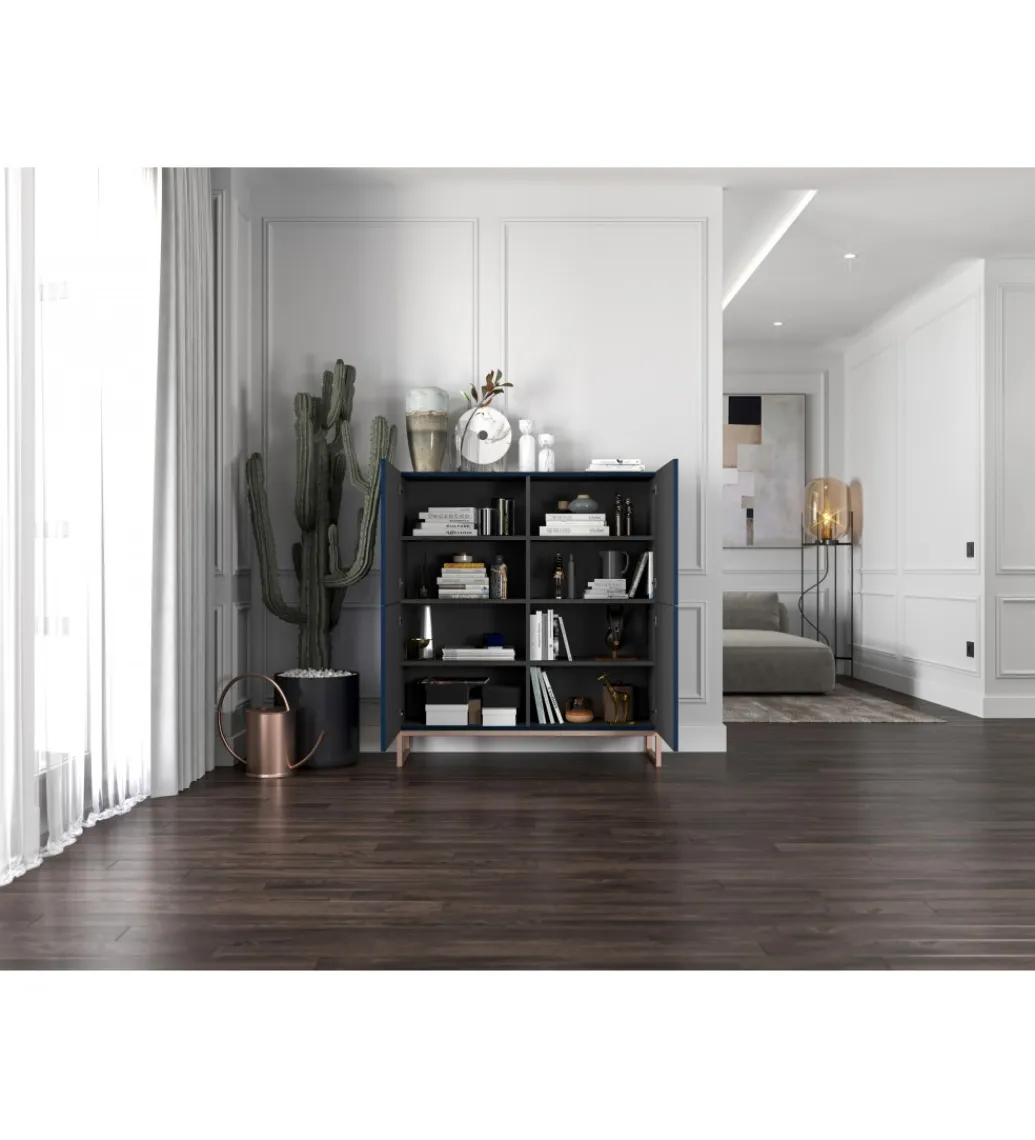 Polski Design ML Komoda wysoka ELPIS 112 cm granatowa