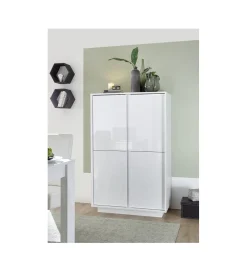 MCA Linia Włoska Komoda wysoka ICEE 92 cm biała
