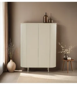 LF-Design Komoda wysoka PATOU 150 cm jasnobeżowy drewno mango