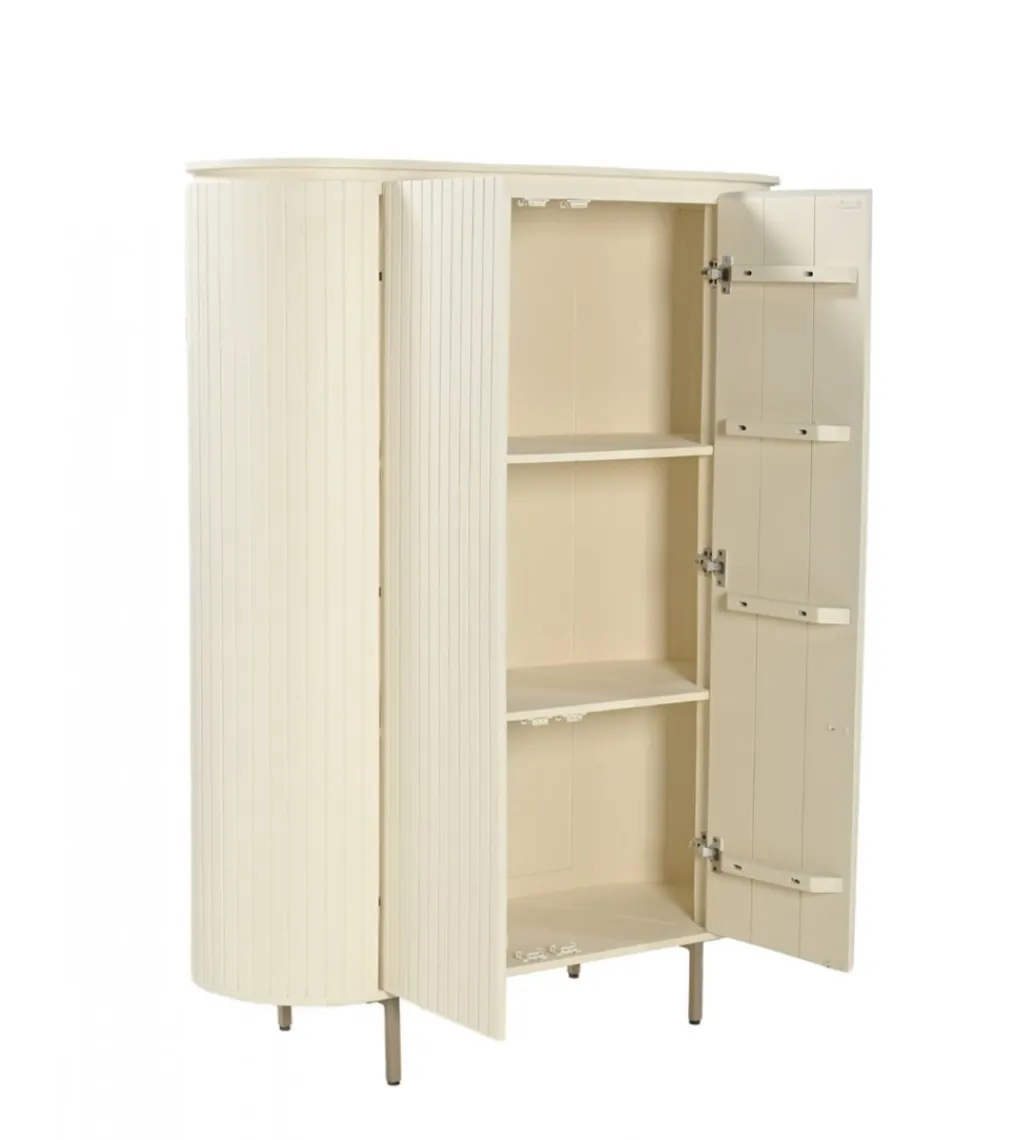 LF-Design Komoda wysoka PATOU 150 cm jasnobeżowy drewno mango