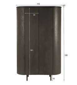 LF-Design Komoda wysoka TOBAGO 180 cm czarna