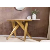 Invicta Interior Konsola ART LIVING 140 cm blat z białego marmuru