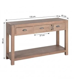 Zona-Design Konsola COTTAGE 135 cm drewno sosny
