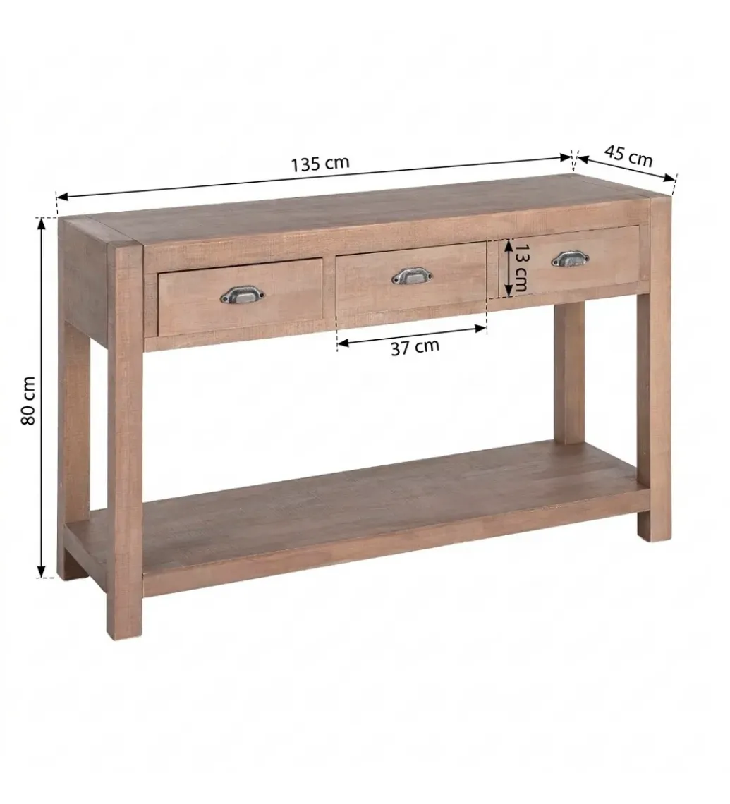 Zona-Design Konsola COTTAGE 135 cm drewno sosny