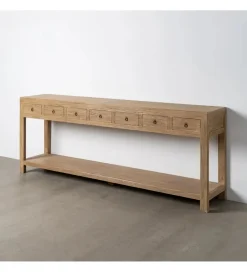 DENZO Konsola ELMANO 240 cm drewno wiązu