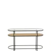 J-Line Konsola IVY 120 cm naturalna czarna