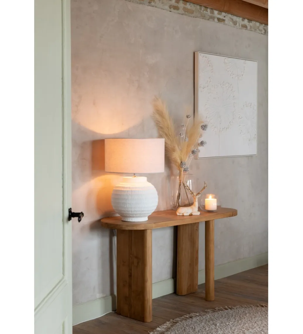 J-Line Konsola LEMONE 150 cm drewno teak naturalne