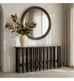 Zona-Design Konsola MARMOLON 160 cm drewno mango marmur