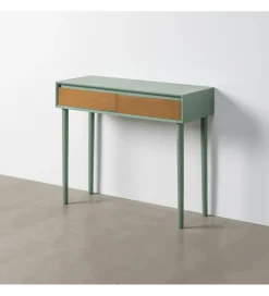 Zona-Design Konsola MESTARONY 90 cm zielona naturalna