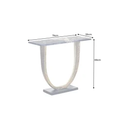 Invicta Interior - przedsprzedaż Konsola OMEGA 80 cm marmur czarny