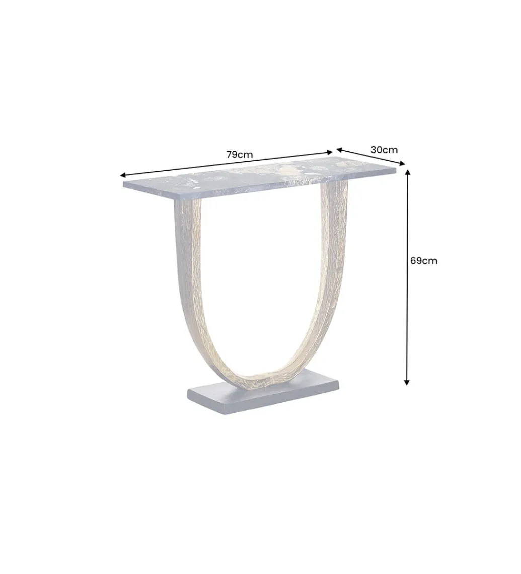 Invicta Interior - przedsprzedaż Konsola OMEGA 80 cm marmur czarny
