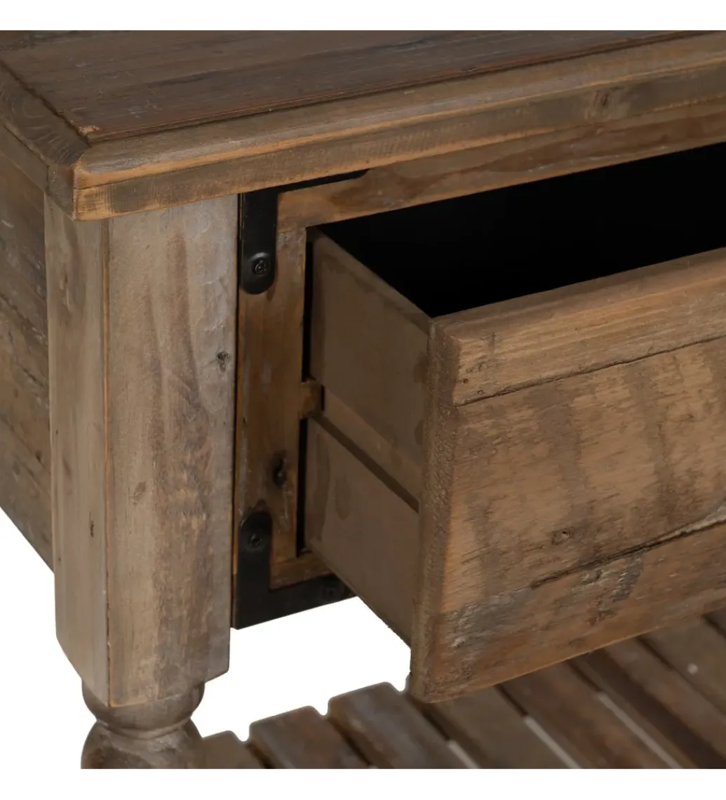 Zona-Design Konsola PERTON 184 cm drewno jodły brązowe